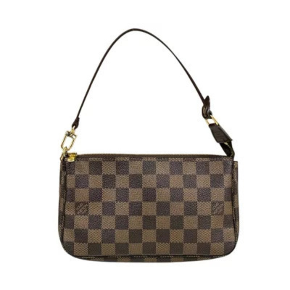 Louis Vuitton Pochette Accessoires Damier Handbag Canvas Brown